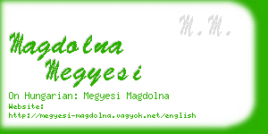 magdolna megyesi business card